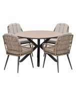 Kalibo tuinset 5-delig - Tulli tuintafel Ø122 cm