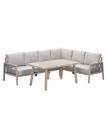 San Capri lounge dining set 5-delig rechts - light oak look