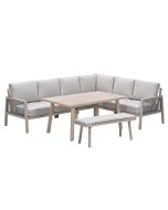 San Capri lounge dining set 6-delig rechts - light oak look