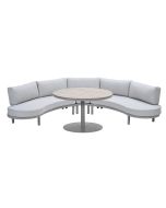 Mallorca lounge dining set 4-delig - taupe