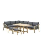 Alora lounge dining set 5-delig links - mystic grey