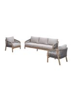 Alora loungeset 3-delig - acacia white wash