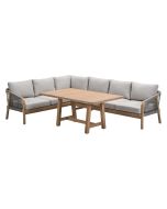 Alora lounge dining set 3-delig links - grey sand