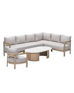 Sirocco loungeset 4-delig rechts - acacia white wash