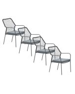 Ross tuinstoel zwart - 4 stuks