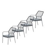Ross tuinstoel zwart - 4 stuks