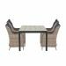 Marbella tuinset 5-delig havanna zand - Palmas tuintafel 180x107 cm