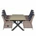 Marbella tuinset 7-delig havanna zand - Stone tuintafel 240x100 cm