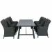 Marbella tuinset 7-delig donker grijs - Moreno tuintafel 250x100 cm