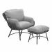 Selene relax loungestoel incl. voetenbank - zwart