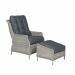 Santa Rosa relax loungestoel incl. voetenbank vintage willow