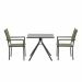 Moon tuinset 3-delig moss groen - rimini tuintafel 80x80 cm