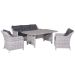 Nova lounge dining set 4-delig - licht grijs