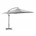 Corfu zweefparasol 250x250 cm - frame donker grijs - doek licht grijs
