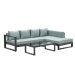 Kiki loungeset 3-delig links - mint grijs