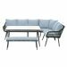 Lucas lounge dining set 6-delig - zwart