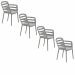 Mira tuinstoel licht grijs - 4 stuks