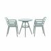 Mira balkonset 3-delig - Faria tuintafel Ø60 cm - groen