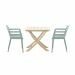 Mira balkonset 3-delig soft groen - Keys vouwtafel 80x80xH72