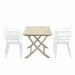 Mira tuinset 5-delig wit - Keys vouwtafel 140x80xH72