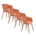 Lexy tuinstoel koper - 4 stuks