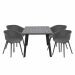 Lexy tuinset 5-delig donker grijs - Penedo tuintafel 160x90 cm
