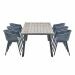 Lexy tuinset 7-delig donker grijs - Penedo tuintafel 230x100 cm