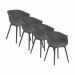 Lexy tuinstoel donker grijs - 4 stuks
