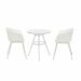 Lexy balkonset 3-delig wit - Faria tuintafel Ø 60cm