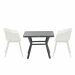 Lexy tuinset 3-delig wit - Mina tuintafel 90x90 cm