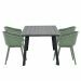 Lexy tuinset 5-delig moss groen - Penedo tuintafel 160x90 cm