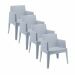 Box tuinstoel 'the original' silver grey - 4 stuks