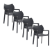 Diva tuinstoel donker grijs - 4 stuks