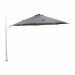 Hawaii zweefparasol Ø350 cm - frame wit - doek licht grijs
