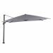 Hawaii King pole zweefparasol 400x400 cm - frame donker grijs - doek licht grijs