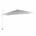 Hawaii King pole zweefparasol 400x400 cm - frame mat wit - doek zand