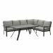 Senja lounge dining set 3-delig rechts - donker grijs