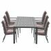 Senja tuinset 7-delig koper - Adana tuintafel 220x100 cm