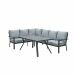 Senja lounge dining set 3-delig links - mint grijs