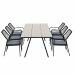 Ross tuinset 7-delig zwart - Braga tuintafel 220x100 cm