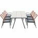 Ross tuinset 7-delig koper - Braga tuintafel 220x100 cm