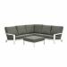 Coba loungeset 4-delig - wit / mos groen