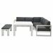 Plaza lounge dining set 5-delig wit - teaklook
