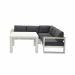 Plaza lounge dining set 4-delig - wit - teaklook