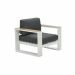 Plaza loungestoel wit - teak look