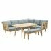 San Leone lounge dining set 6-delig - mint grijs