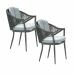 Kyra tuinstoel mint grijs - 2 stuks