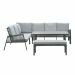 Brendon lounge dining set 5-delig links - licht grijs