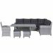 Alaska lounge dining set 6-delig rechts - grijs