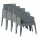 Box tuinstoel 'the original' antraciet - 4 stuks
